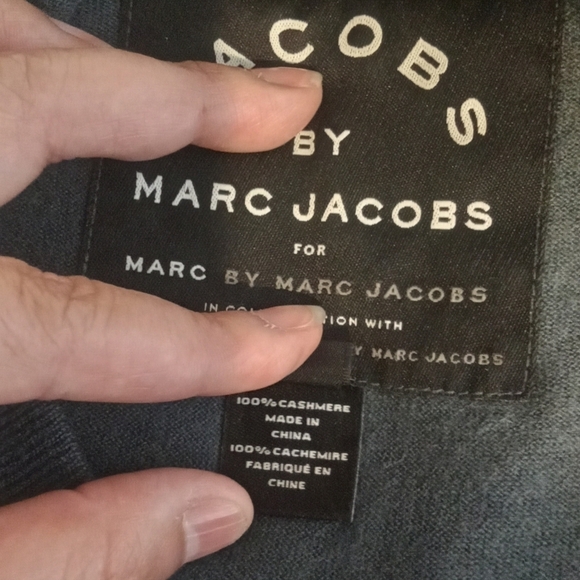 Marc Jacobs Cashmere Mens Long Sleeve V Neck Blue Size Small - Picture 6 of 8